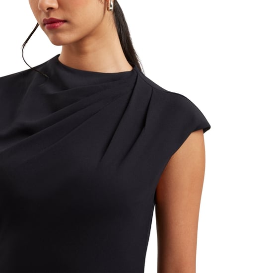 Ted Baker Kyamos Maxi-jurk Met Draperiedetails En Slip In Marineblauw - Image 4
