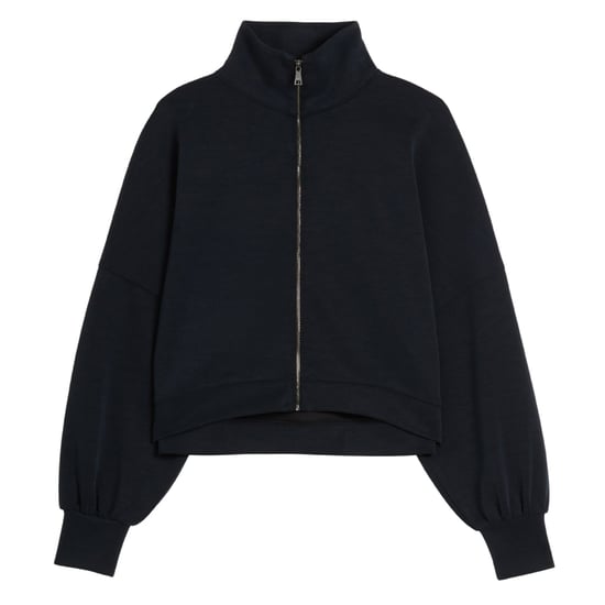 Ted Baker Arorha Cupro Zip Through Black Funnel Neck - Image 1