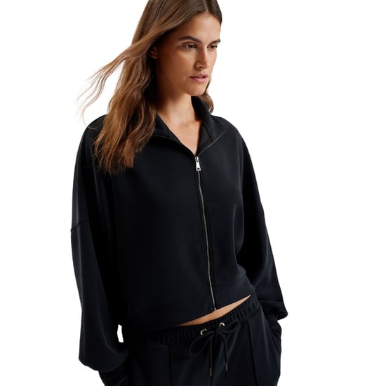 Ted Baker Arorha Cupro Zip Through Black Funnel Neck - Image 2