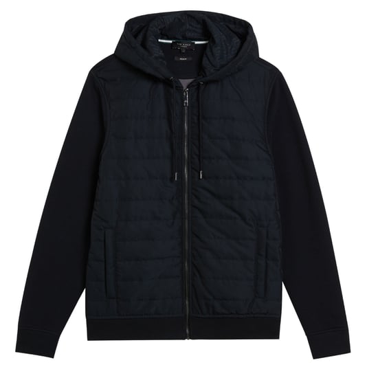 Ted Baker Adburys Regular Black Quilted Zip Hoodie - Image 1