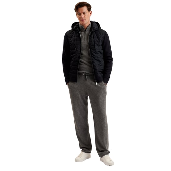 Ted Baker Adburys Regular Black Quilted Zip Hoodie - Image 2