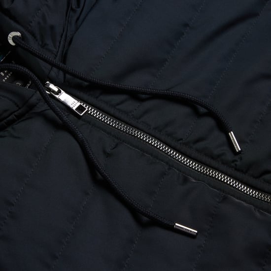 Ted Baker Adburys Regular Black Quilted Zip Hoodie - Image 3