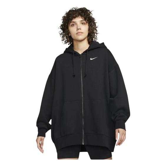 Nike Essentials Oversized Full Zip Black Hoodie - Image 2