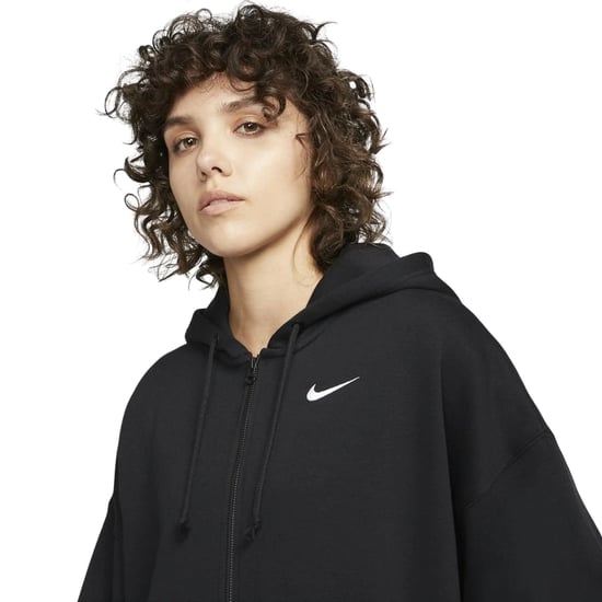 Nike Essentials Oversized Full Zip Black Hoodie - Image 4