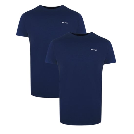 Palm Angels Two-pack Classic Logo Navy Blue T-shirts - Image 1