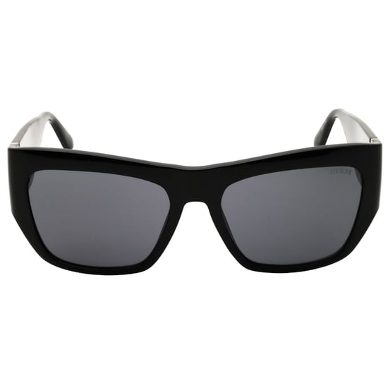 Guess Shiny Black Oversized Sunglasses - Image 1