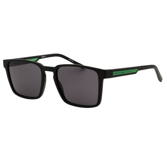 Tommy Hilfiger Matte Black Rechthoekige Zonnebril - Image 2