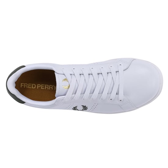 Fred Perry B721 Witte Lw Groene Leren Sneakers - Image 4