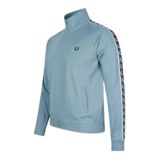 Fred Perry Contrast Tape Ash Blue Trainingsjack - Image 2