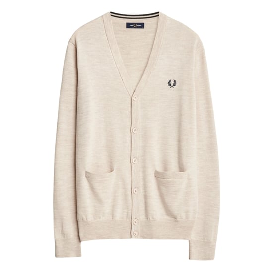 Fred Perry Porridge Marl Classic Cardigan - Image 1