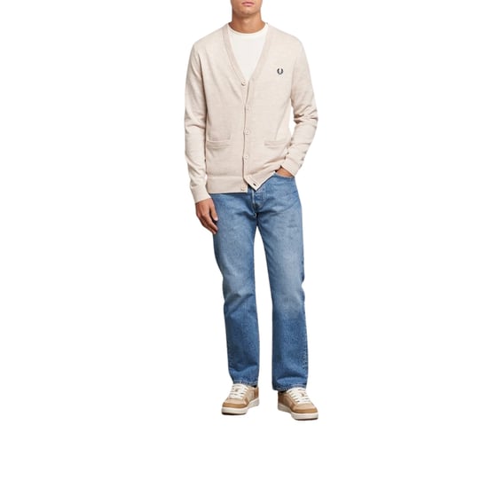 Fred Perry Porridge Marl Classic Cardigan - Image 4