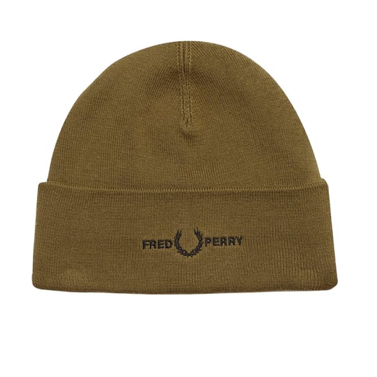 Fred Perry Embroidered Shaded Stone Beanie - Image 1