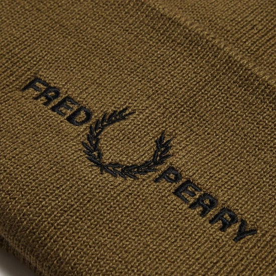 Fred Perry Embroidered Shaded Stone Beanie - Image 3