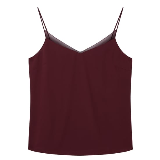 Ted Baker Lulea Chiffon Inzetstuk Bordeauxrode Cami Top - Image 1