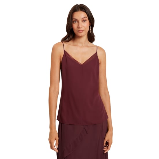 Ted Baker Lulea Chiffon Inzetstuk Bordeauxrode Cami Top - Image 3