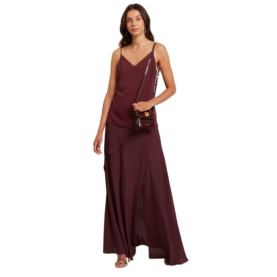 Ted Baker Lulea Chiffon Inzetstuk Bordeauxrode Cami Top - Image 6