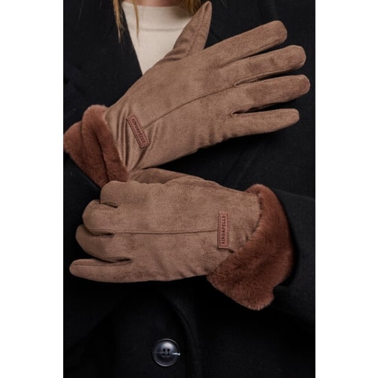 Rino & Pelle gloves with faux fur danzo 7002611 10877 brown russet - Image 2