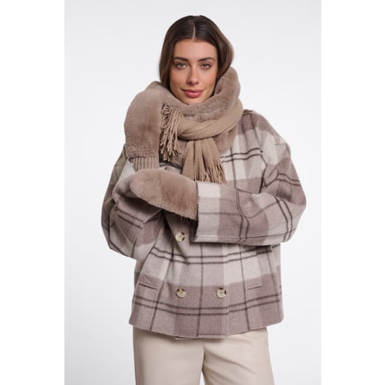 Rino & Pelle faux fur gloves oxo 7002612 11100 mocha latte - Image 2