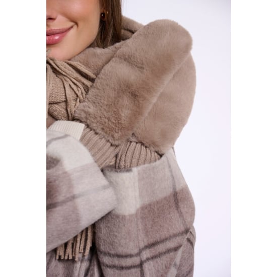 Rino & Pelle faux fur gloves oxo 7002612 11100 mocha latte - Image 3