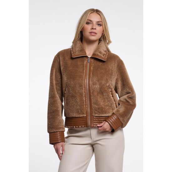 Rino & Pelle jacket with studs danisha 7002612 11133 toast - Image 1