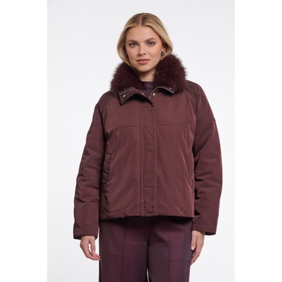 Rino & Pelle wide fit short jacket with detachble collar nanne 7002612 11122 fudge cloak - Image 1