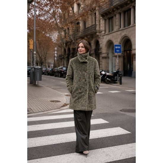 Rino & Pelle mid long teddy double brested coat ena.7002612 11111 misty basil - Image 2