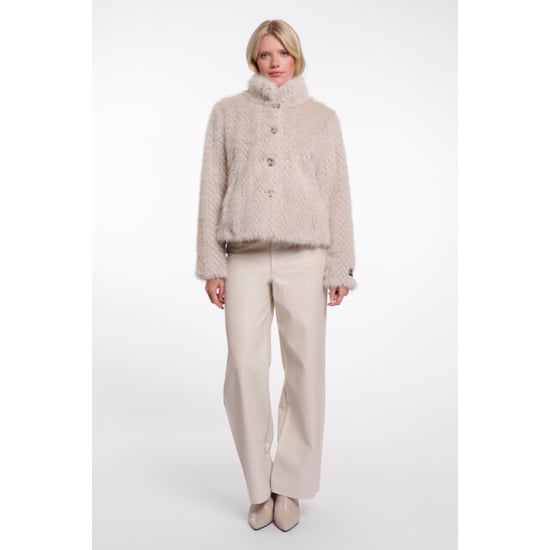 Rino & Pelle single breasted faux fur jacket vie.7022611 10989 birch dessin - Image 3