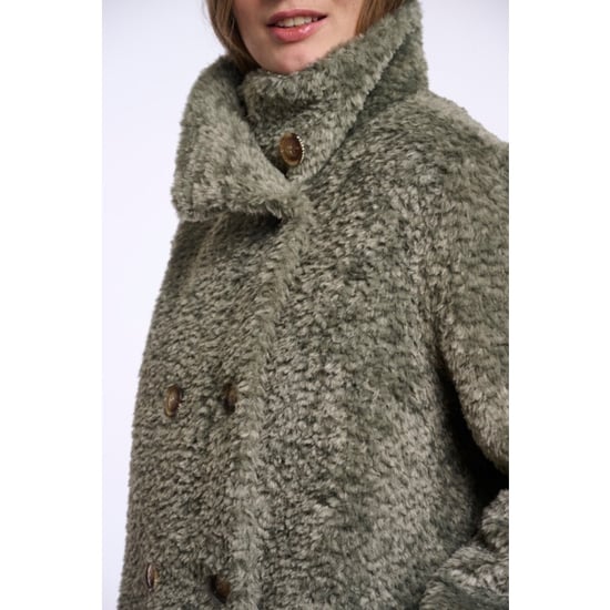 Rino & Pelle mid long teddy double brested coat ena.7002612 11111 misty basil - Image 3