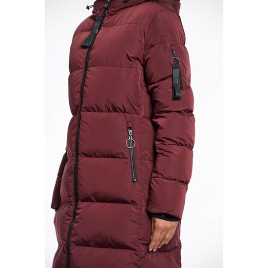 Rino & Pelle long padded hooded coat jade.7002612 10873 chocolate bean - Image 3