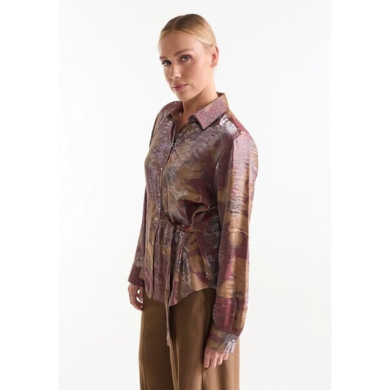 Jansen Amsterdam Lotte blouse stone red/camel - Image 2