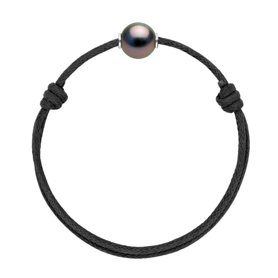 Bracelet Genuine Tahitian Pearl Round 10-11 mm — Sterling Silver 925 — 25 cm — Men - Image 1