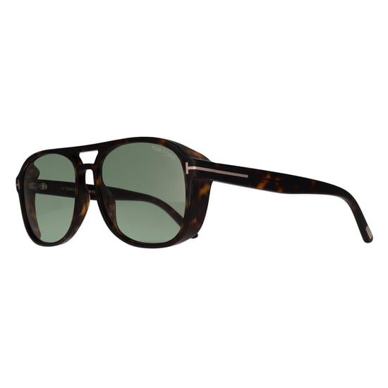 Tom Ford Aviator Mens Shiny Dark Havana Light Green Rosco FT1022 - Image 2