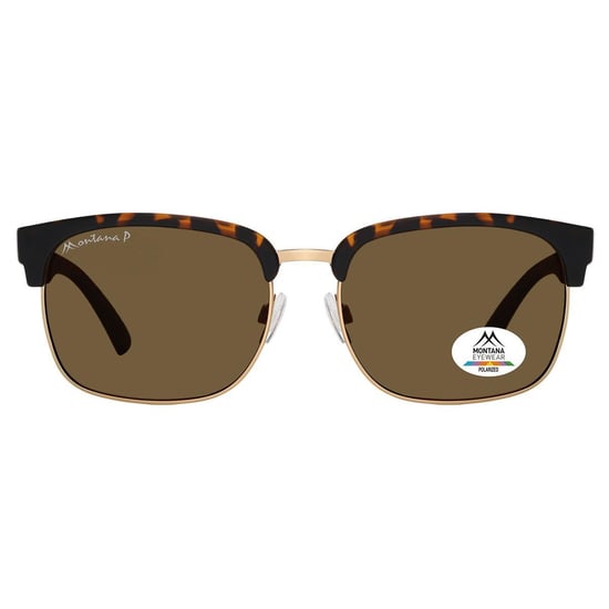 Montana Round Unisex Matte Tortoise Gold Brown Polarized MP192 - Image 1