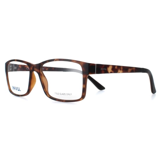 INVU Rectangle Mens Tortoise Matte Demi B4425 - Image 2
