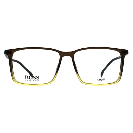 Hugo Boss Rectangle Mens Matte Beige Brown BOSS 1251 - Image 1