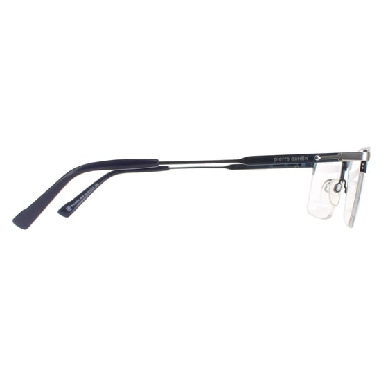 Pierre Cardin Half Rimless Mens Matte Blue Ruthenium Glasses - Image 4