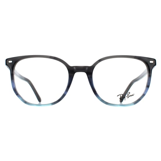 Ray-Ban Round Unisex Striped Grey and Blue RX5397 Elliot - Image 1