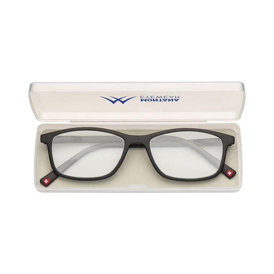 Montana Reading Glasses Unisex Black BLF51 2.00 - Image 2