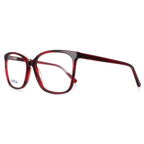 INVU Square Womens Transparent Burgundy B4107 - Image 2