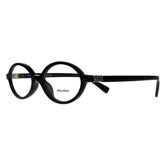 Miu Miu Oval Womens Shiny Black MU01XV - Image 2