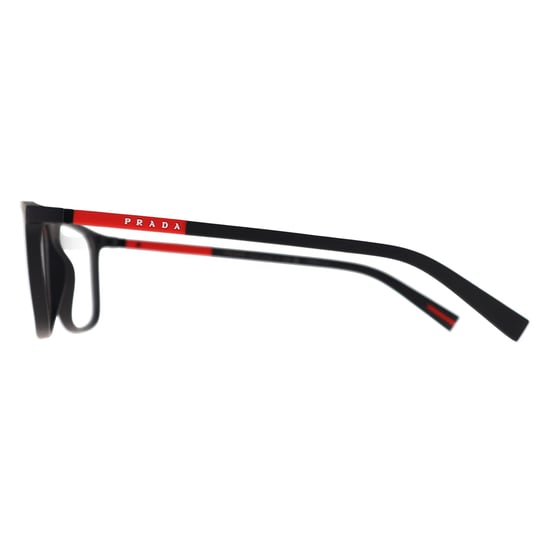 Prada Sport Rectangular Mens Black Rubbered PS03QV - Image 3
