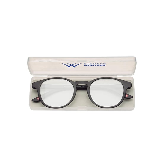 Montana Reading Glasses Unisex Black BLF52 2.50 - Image 2