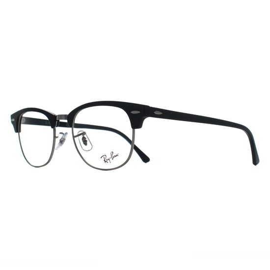 Ray-Ban Square Unisex Black on Silver RX5154 Clubmaster - Image 2