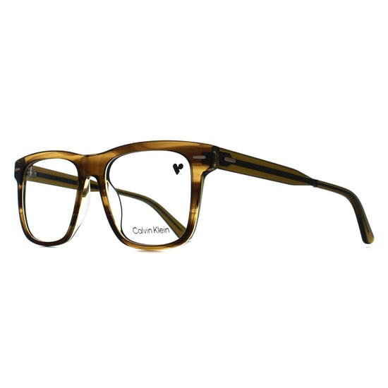 Calvin Klein Square Unisex Striped Olive CK22538 - Image 2