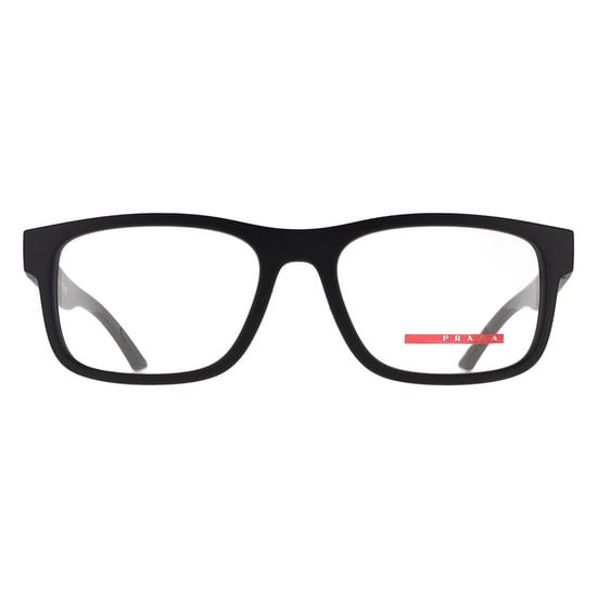 Prada Sport Rectangular Mens Black Rubbered PS04QV - Image 1