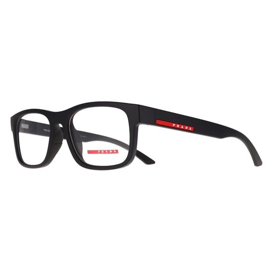Prada Sport Rectangular Mens Black Rubbered PS04QV - Image 2