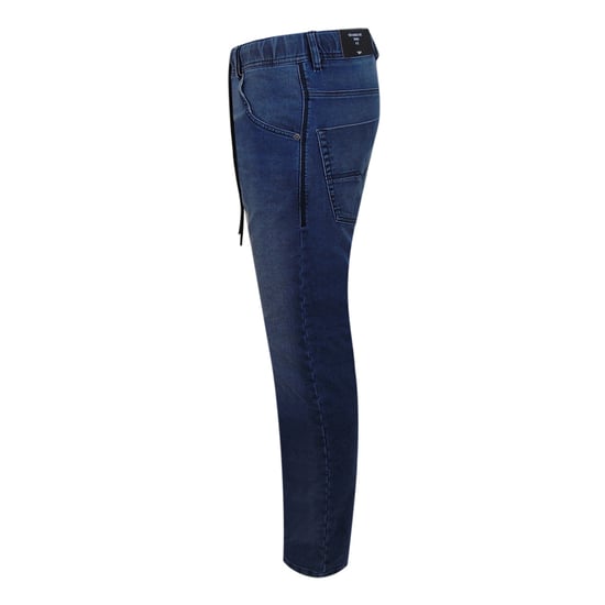 Herrens Diesel Krooley Ne Sweat Tapered Jeans i Blå Denim - Image 4