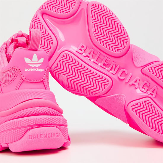 Women's Balenciaga X Adidas Triple S Trainers in Neon Pink/White - Image 3