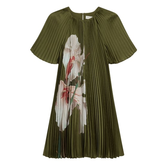 Ted Baker Vinlaa Mini-jurk Met Korte Mouwen En Plooien, Groen - Image 1