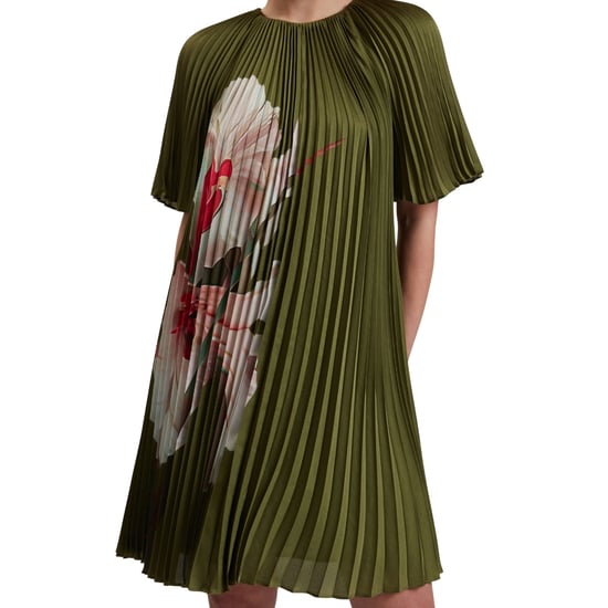 Ted Baker Vinlaa Mini-jurk Met Korte Mouwen En Plooien, Groen - Image 5
